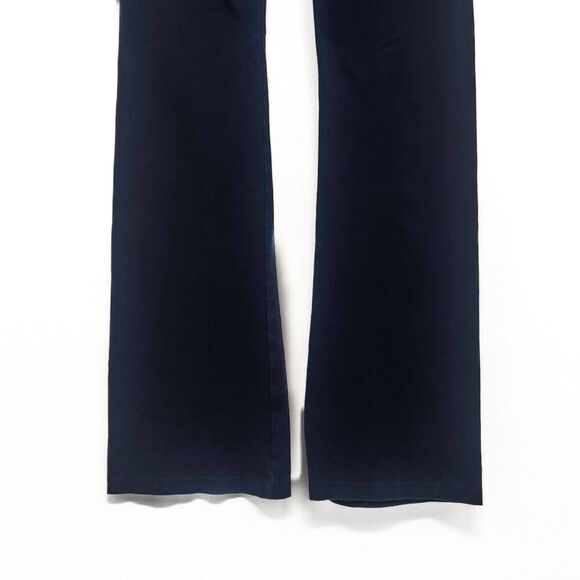 Victoria's Secret Flare Wide Leg Foldover Waist Yoga Pants Leggings Navy Blue - Picture 6 of 9